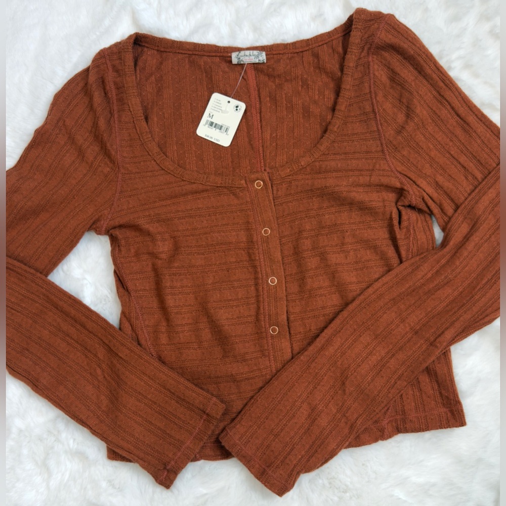 NWT Intimately Free People Cabin Ready ¾ sleeve cardigan - Picture 7 of 8